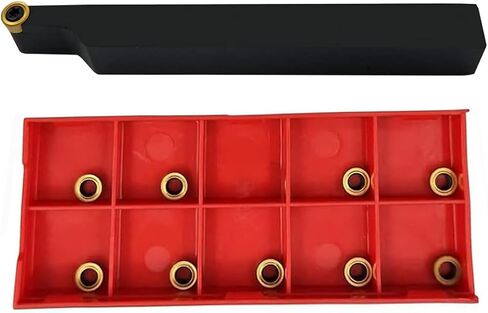 5/8" Right Cutting CNC Lathe Carbide Excircle Indexable Turning Tool Holder Bit Set MWLNR1616H08 with 10pcs WNMG432 WNMG080408 Indexable Carbide Inserts for Hardness Steel in Saudi Arabia