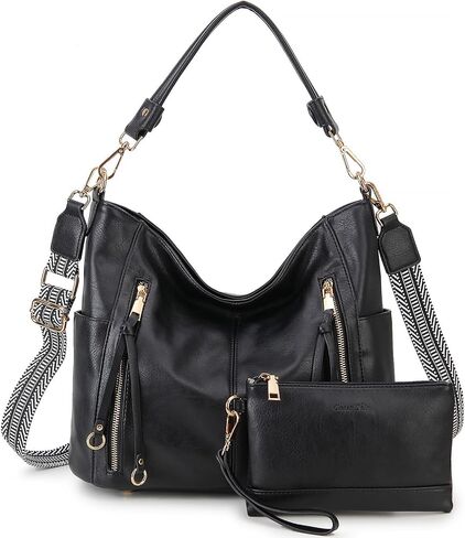 Chase Chic Hobo Bag for Women, PU Ladies Purse Handbags Trendy Crossbody Shoulder Bucket Bag for Work,Travel in Kuwait