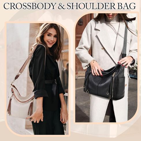 Chase Chic Hobo Bag for Women, PU Ladies Purse Handbags Trendy Crossbody Shoulder Bucket Bag for Work,Travel in Kuwait