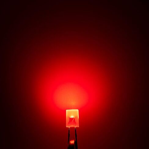 Chanzon 100 قطعة 2x5x7 أضواء LED بيضاء ثنائية 257 (عدسة شفافة مربعة شفافة DC 3V 20mA) مصابيح إضاءة ومكونات إلكترونية ومؤشر الثنائيات الباعثة للضوء in Kuwait