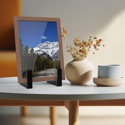 حامل لوحة كبير مقاس 8 بوصات للعرض، حامل إطار معدني، حامل عرض حامل اللوحة، حامل صور على سطح الطاولة المزخرف للصور، اللوحة، حامل الصور (أسود) in Kuwait