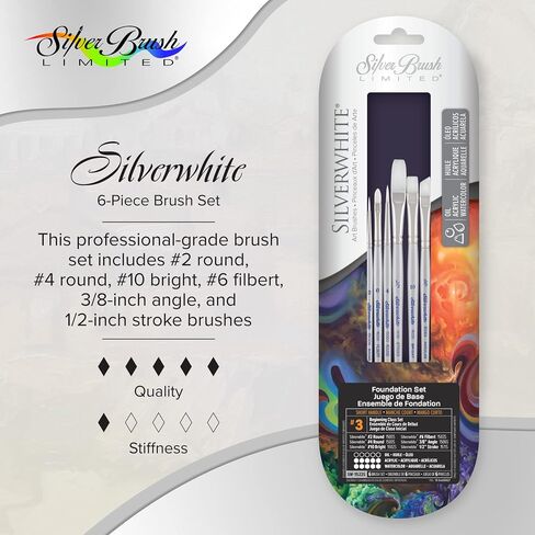 Silver Brush Limited SW-15505 Pc Silverwhite Long Handle Set in Saudi Arabia