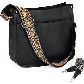 Crossbody Bags for Women Trendy Vegan Leather Handbags for Women Hobo Bag Designer Shoulder Bag with 3 Straps