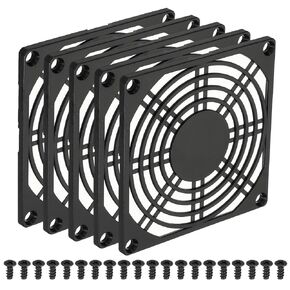 PATIKIL 80mm Fan Grill with Screws, 10 Pack ABS Plastic Frame Ventilator Grill Protector Mesh Dustproof Case Cover for Computer PC, Black