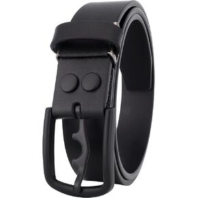 Casual Genuine Leather Jeans Belt for Men - Men’s Classic Work Business Dress Belts Non-Slip Designed in the Japan