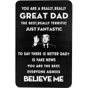 Christmas Gifts for Dad from Daughter Son, Gifts for Dad for Father's Day, Birthday, Personalized Engraved Metal Wallet Card Insert Men Gift for Bonus Dad