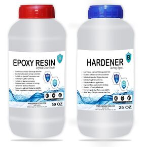 Countertop Epoxy Kit - Bar Top Epoxy Resin Gallon (100 Oz Epoxy + 50 Oz Epoxy Approx.) Yellow Resistant & Clear - Liquid Glass Epoxy for Tabletops, Countertops, Jewelry, Crafts, Art & More