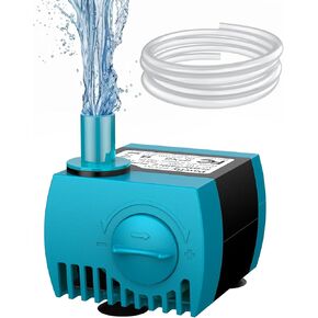 Pawfly Aquarium Submersible Water Pump 800 GPH Ultra Quiet Water Fountain Pump with 8.2 ft. Lift Height Adjustable Water Pump for Fish Tanks Ponds Gardens Waterfalls Statuary and Sumps