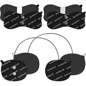 Comfytemp Official TENS Unit Replacement Pads for K6114/K6122, 4 Pack Wireless TENS Pads, 5.2" x 2.4"and 3.5" x 2.8" Reusable Self Adhesive Electrodes with Premium Quality, Non-Irritating Design