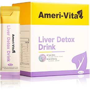 Liver Detox Drink Supplement Sticks - Milk Thistle & Artichoke Extracts with Turmeric & Inositol - Natural Liver Health Support - Sugar-Free, Non-GMO, Peach Flavor - 30 Sachets