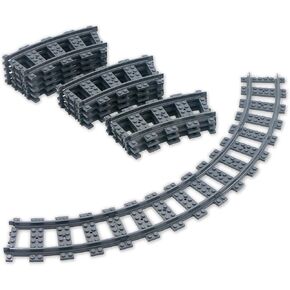 Curved Train Track City Railroad Accessories Set 16pcs Building Bricks Toys