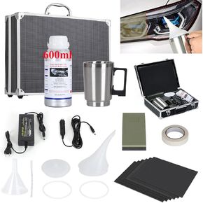 Headlight Repair Kit,Automobile Headlight Restoration Kits with 200ML Repair Liquid,Car Headlight Polish Repair Tool for Repair Headlight Yellowing, Haze, Scratches in Kuwait