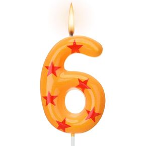 عدد 8 أنيمي موضوع عيد ميلاد عدد الشموع الصفراء والحمراء النجوم طباعة عيد ميلاد كعكة توبر الشموع الرقمية شمعة عيد ميلاد لصبي زوج لوازم ديكور الحفلات