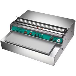 Heating Film Sealing Machine, Hand Food Wrap Film Dispenser Wrapper Wrapping Machine for Fruit Tray Food Packaging, 18 inch