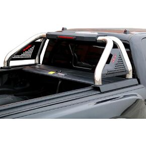 kehosx Black Roll Bar, Bed Rack Roll Bar Cargo Carrier Luggage Basket Storage Compatible with Tacoma, Ranger,Colorado, Helux Black Roll Bar with Cargo Basket