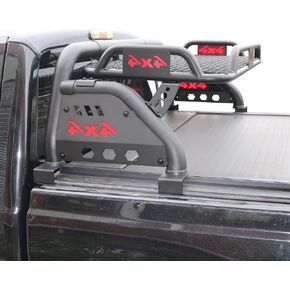 kehosx Black Roll Bar، حامل السرير رول بار، حامل البضائع، سلة الأمتعة، تخزين متوافق مع تاكوما، رينجر، كولورادو، هيلوكس بلاك رول بار مع سلة البضائع