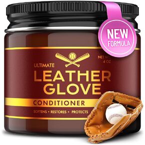 FORTIVO Ultimate Baseball Glove Conditioner, Cleaner, and Softener - Use on Softball Mitt and Catchers, Non Greasy, Quick Dry - Leather Glove Conditioner for Break-In- 4 Oz