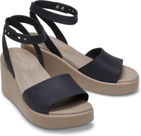 Crocs Women's Brooklyn Ankle Strap Wedge, Platform Sandals in Saudi Arabia