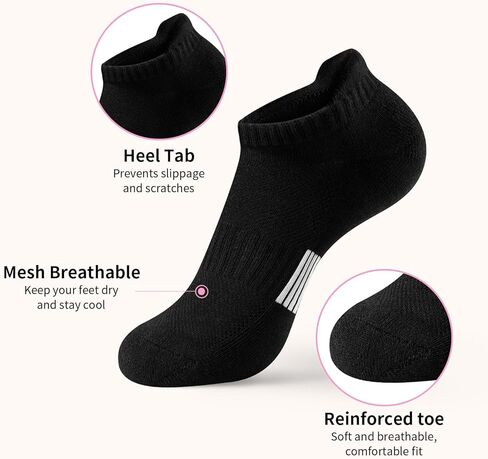 Trifabricy Ankle Socks for Women, Cushioned Low Cut No Show Socks Womens Socks With Heel Tab, Athletic Running Socks in Saudi Arabia