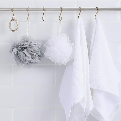 Evanda Gold S Hooks for Hanging Pack of 30, Heavy Duty Stainless Steel Titainium Plating Metal Mutil Purpose Hanger for Kitchen Pans, Pots, Utensils Tooks, Cups, Mugs, Clothes, Bags, Towels, Plants in Saudi Arabia