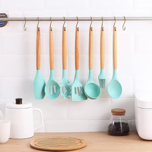 Evanda Gold S Hooks for Hanging Pack of 30, Heavy Duty Stainless Steel Titainium Plating Metal Mutil Purpose Hanger for Kitchen Pans, Pots, Utensils Tooks, Cups, Mugs, Clothes, Bags, Towels, Plants in Saudi Arabia