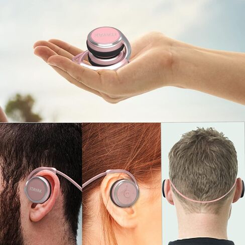 itayak Behind The Head Headphones, Wrap Around Head Small Bluetooth Headphones Lightweight Foldable Wireless Sports Sweatproof Headset with Microphone & Carrying Case in Saudi Arabia