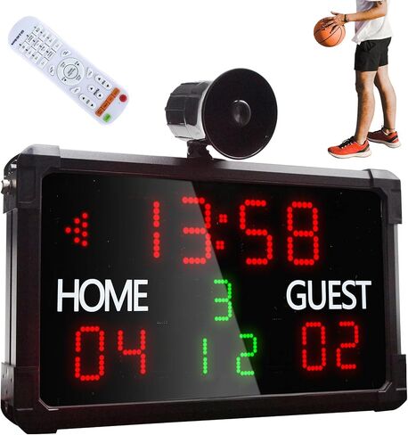 Tabletop Basketball Scoreboard with Shot Clock Timer, Electronic Scoreboard with Remote & Horn,Outdoor Digital Scoreboard,Professional Coaching Supplies in Saudi Arabia