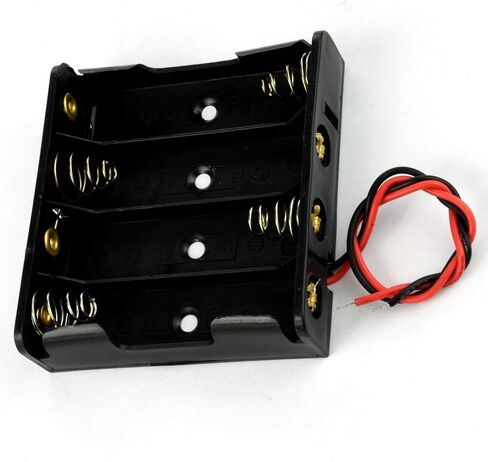 4 x 1.5V (6V) AA Battery Holder 9V I Type Snap Connector Plastic Housing （3+3） Pcs in Saudi Arabia