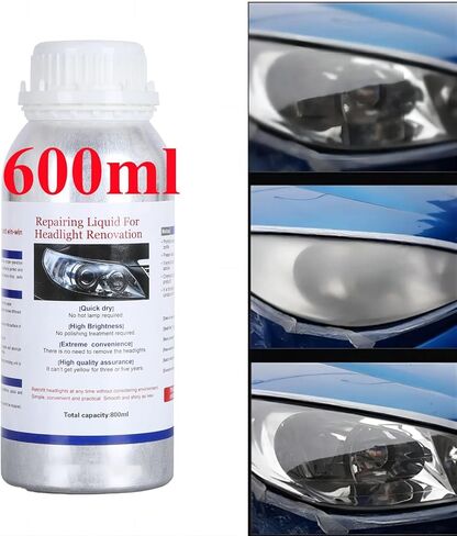 Headlight Repair Kit,Automobile Headlight Restoration Kits with 200ML Repair Liquid,Car Headlight Polish Repair Tool for Repair Headlight Yellowing, Haze, Scratches in Kuwait