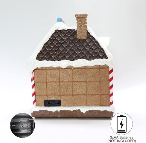 MOMENTS IN TIME 10" H Polyresin LED & Musical Gingerbread Bakery Shop Battery (not Included) in Kuwait