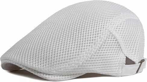 RICHTOER Men Breathable Mesh Summer Hat Newsboy Beret Ivy Cap Cabbie Flat Cap in Saudi Arabia