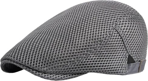 RICHTOER Men Breathable Mesh Summer Hat Newsboy Beret Ivy Cap Cabbie Flat Cap in Saudi Arabia