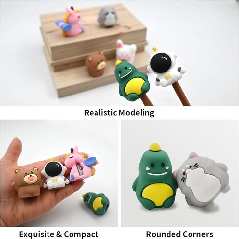 6 PCS Cute Pencil Sharpeners, Kids Pencil Sharpener Manual, Hand Held Pencil Sharpener, Funny Sharpener Cartoon Creative, Kawaii Stationary Gifts Mini School Office Supplies in Saudi Arabia