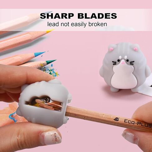 6 PCS Cute Pencil Sharpeners, Kids Pencil Sharpener Manual, Hand Held Pencil Sharpener, Funny Sharpener Cartoon Creative, Kawaii Stationary Gifts Mini School Office Supplies in Saudi Arabia
