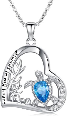 Sea Turtle/Dolphin/Octopus Necklace for Women 925 Sterling Silver Ocean Animal Pendant Necklace Jewelry Birthday Ocean Themed Gifts for Ocean Lovers in Saudi Arabia