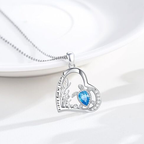 Sea Turtle/Dolphin/Octopus Necklace for Women 925 Sterling Silver Ocean Animal Pendant Necklace Jewelry Birthday Ocean Themed Gifts for Ocean Lovers in Saudi Arabia
