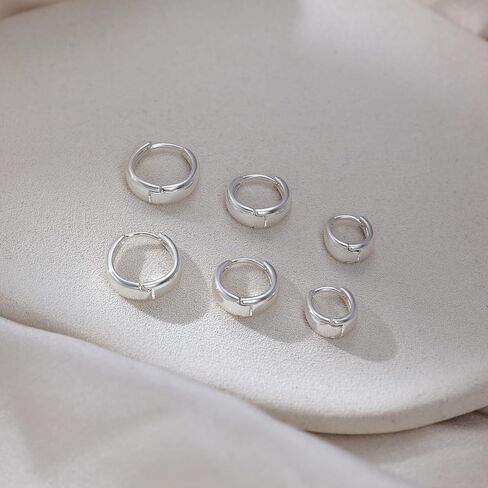 Risamil Hoop Earrings for Women 14K Gold Plated/Silver Hoops Simple Gold Knot Huggie Small Hoop Earrings Set Trendy Gold Hoops Everyday Wear Gold Earrings for Women Girls Jewelry in Kuwait