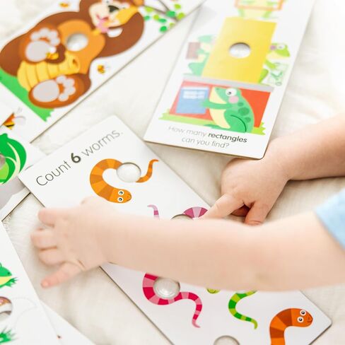 Melissa & Doug Poke-A-Dot Jumbo Number Learning Cards - 13 Double-Sided Numbers, Shapes, and Colors with Buttons to Pop - Poke A Dot Book Oversized Interactive Learning Activity Cards For Kids in Saudi Arabia
