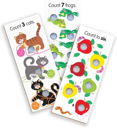 Melissa & Doug Poke-A-Dot Jumbo Number Learning Cards - 13 Double-Sided Numbers, Shapes, and Colors with Buttons to Pop - Poke A Dot Book Oversized Interactive Learning Activity Cards For Kids in Saudi Arabia