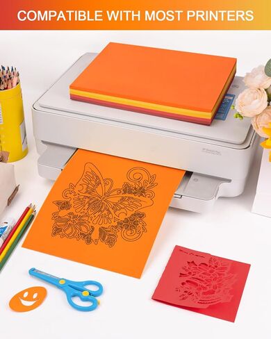Cardstock 8.5x11 Inch Colored Paper, 5 Colors 120 Sheets Card Stock, Cardstock Paper for Scrapbooking, DIY Crafts, Assorted Cards Making (92LB Cover/250GSM) in Saudi Arabia