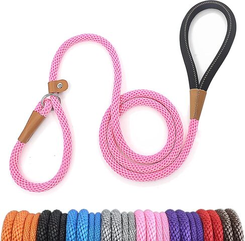 lynxking 5 FT Dog Leash Slip Lead 2 Pack Strong Heavy Duty Braided Dog Training Leash No Pull Training Lead Leashes for Medium Large and Small Dogs in Saudi Arabia