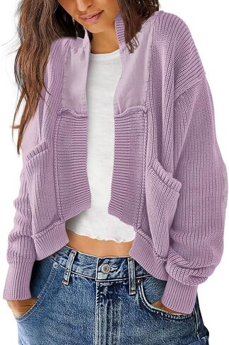 SENSERISE Womens Cardigan Sweaters Cable Knit Sweater Open Front Long Sleeve Chunky Cardigan Outerwear Coats in Saudi Arabia