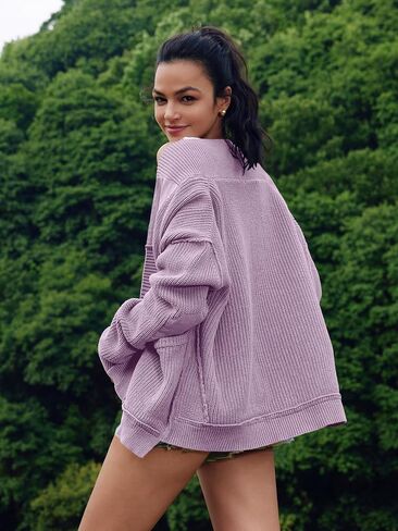 SENSERISE Womens Cardigan Sweaters Cable Knit Sweater Open Front Long Sleeve Chunky Cardigan Outerwear Coats in Saudi Arabia