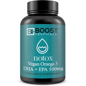 BoostCeuticals Plant Based Algae Omega 500mg Fish Oil Replacement - Vegan Omega 3 DHA - Omega 3 Fish Oil Alternative - Supports Heart, Brain Health