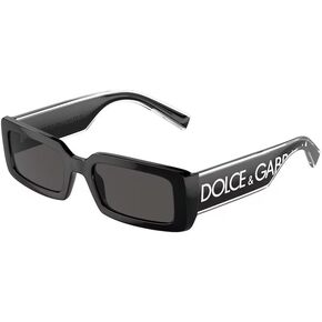 Dolce & Gabbana DG6187 3262/5 53MM Pink/Light Pink Mirror Silver Rectangle Sunglasses for Women + BUNDLE With Designer iWear Eyewear Kit