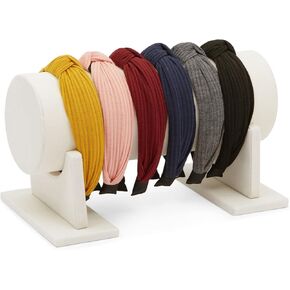 Headband Velvet Jewelry Organizer, Black T Bar Jewelry Stand for Boutiques, Small Business (12 x 7 In)