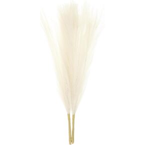 uxcell 2pcs Faux Pampas Grass 17 Inch 10 Stem Artificial Fake Dried Pampas Grass Decor for Floor Vase Filler, Wedding Decoration, Home Decoration, Light Purple