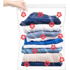 14 Packs Extra Large Zipper Cloth Storage Bags -5 Gallon Freezer Bags Thick Reclosable Zipper Bags for Storage Clothing Food Prep Moving BPA-Free Office Supplies & Travel Essential Size 18"x 24"