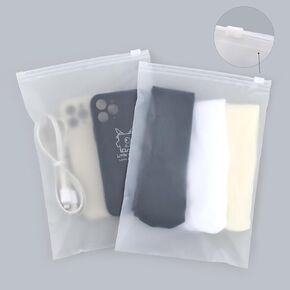 8x10 Inch Swimsuit Bags, 50 Pcs Poly Zipper Bags for Clothing，Plastic Packaging Bags for Small Businesses or Travel Storage, Clear Apparel Bag for Underwear, socks，towel | No Vent Holes