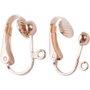 BronaGrand 20pcs Clip-on Earring Converter with Easy Open Loop (Silver)